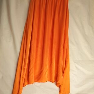 Elegant Orange Maxi Skirt